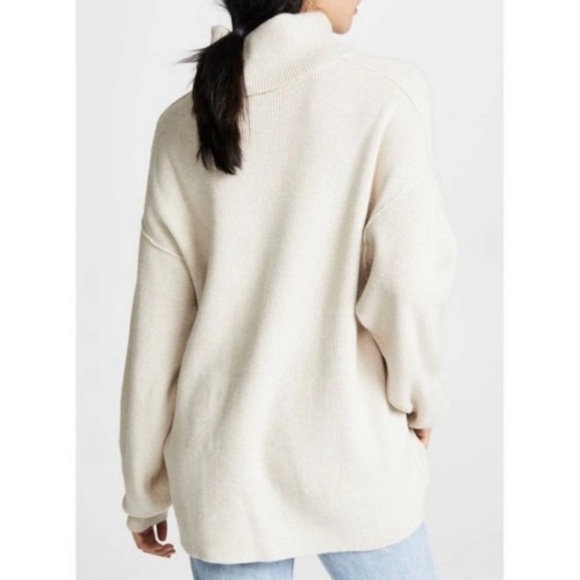 Free People Sweaters - FREE PEOPLE Softly Structured Tunic Sweater Size Small Oatmeal Heather